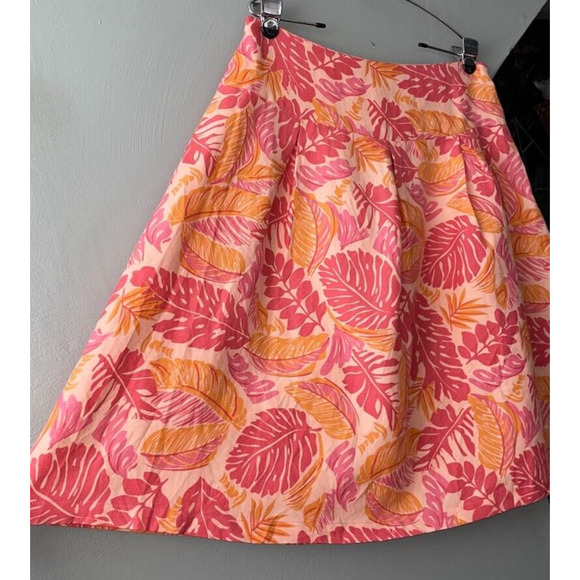 Mirror Image Womens Size Large Tropical Floral Skirt Swing Full Vacation Resort - Picture 2 of 10
